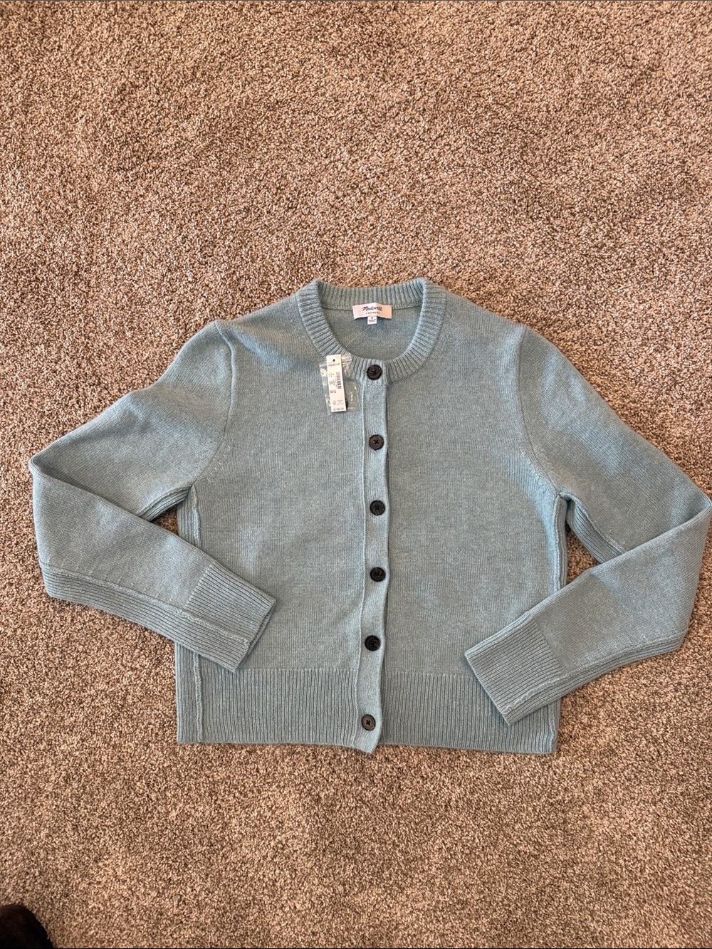 Madewell Cashmere Button Front Cardigan Sweater, NWT, Medium